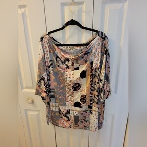 4/$10 White Birch Dolman Short Sleeve Top